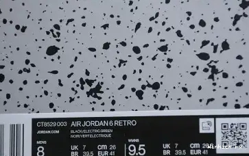 RETRO 'ELECTRIC 003 JORDAN GREEN' 6 CT8529 AIR 0505